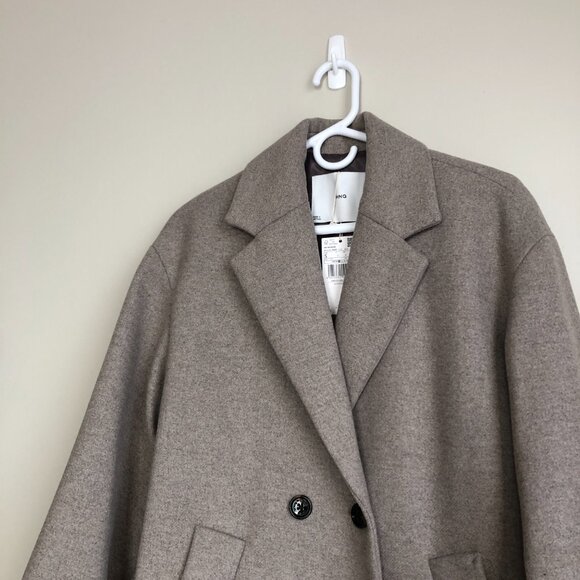 MANGO Handmade Oversized Wool Coat NWT - Picture 2 of 10